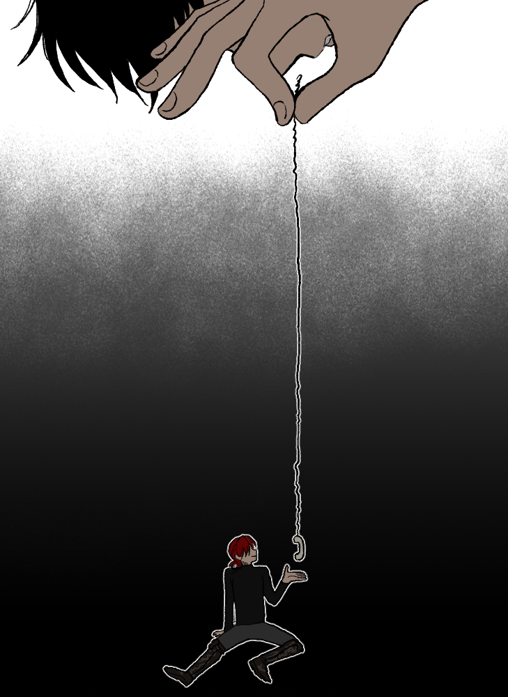 2boys, black_hair, commentary_request, corded_phone, domihuman, eoduun_badaui_deungbul-i_doeeo, holding, holding_phone