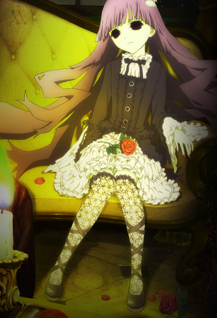 flower, gothic_lolita, kirishiki_sunako, lace, lace_legwear, lolita_fashion, long_hair, nail_polish