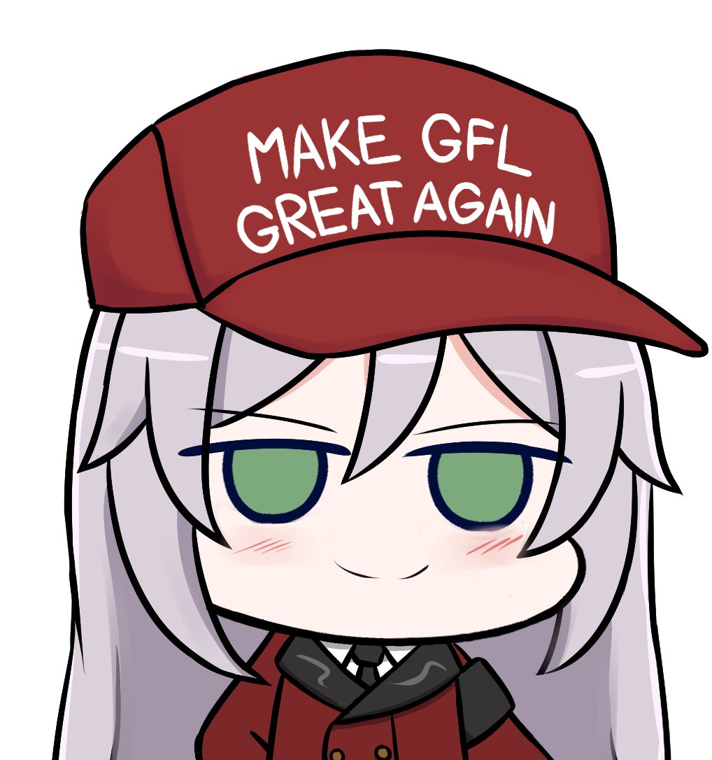 baseball_cap, black_necktie, blush, chibi, closed_mouth, coat, collared_shirt, cosplay