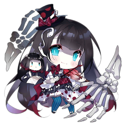 2girls, artist_request, benghuai_xueyuan, black_dress, black_hair, black_headwear, blue_eyes, blue_thighhighs