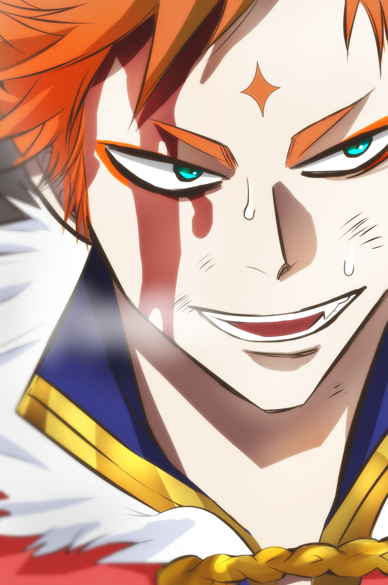 1boy, black_clover, black_clover:_sword_of_the_wizard_king, blood, blood_on_face, blue_eyes, breath, close-up