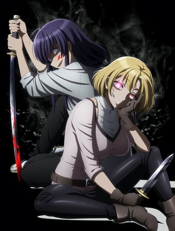 1boy, 1girl, blonde_hair, dark_hair, female, male, mikoto_kibitsu, peach_boy_riverside, saltorynne_ardalake