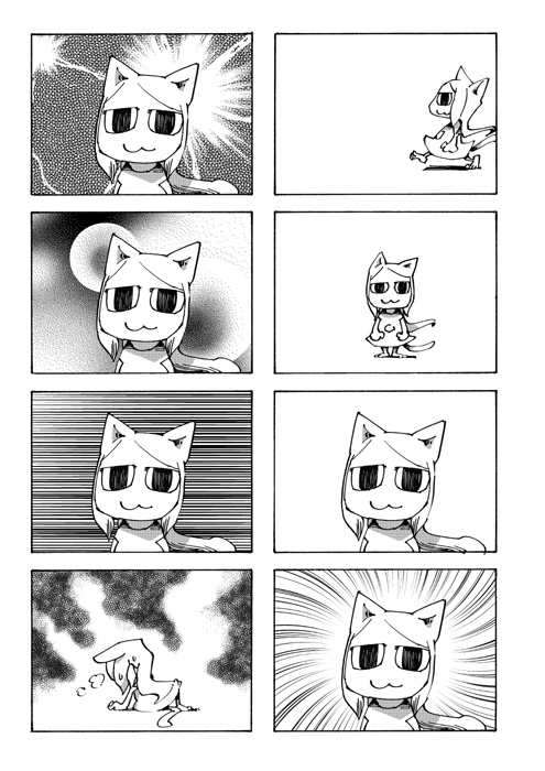 4koma, :3, animal_ears, cat_ears, cat_tail, comic, heiya_masanori, multiple_4koma, original, silent_comic, tail