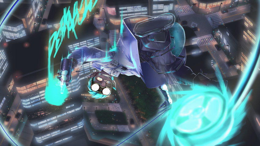 1boy, aqua_hair, arknights, bandaid, bandaid_on_face, bandaid_on_nose, black_gloves, black_pants