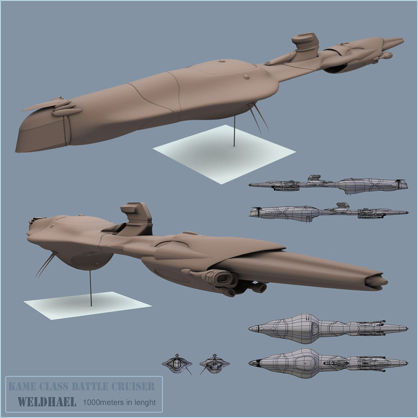 3d, battleship_(eve_online), commentary, concept_art, eve_online, highres, military_vehicle, multiple_views