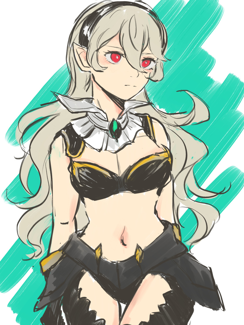 1girl, alternate_costume, bare_shoulders, black_hairband, breasts, corrin_(female)_(fire_emblem), corrin_(fire_emblem), fire_emblem