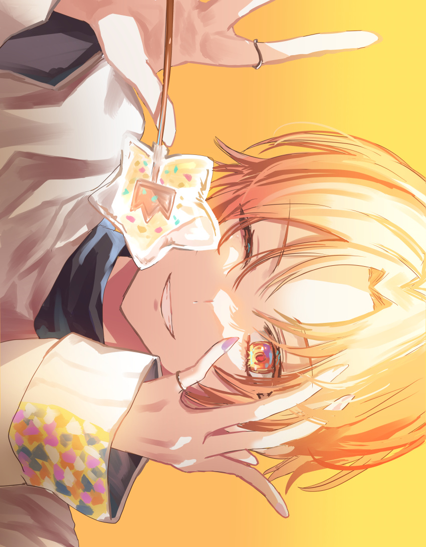 1boy, absurdres, colored_eyelashes, crown, fingernails, hands_up, highres, holding