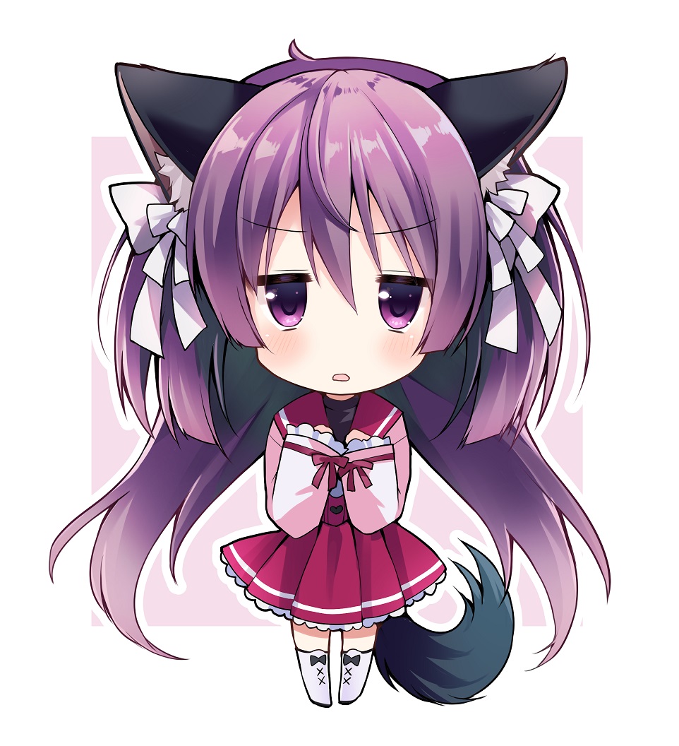1girl, animal_ear_fluff, animal_ears, black_bow, blunt_ends, blush, boots, bow