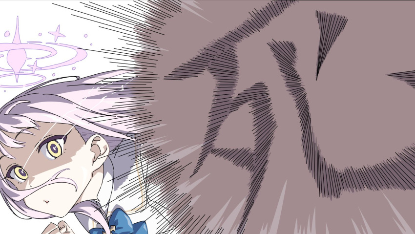 1girl, blue_archive, blue_bow, blue_bowtie, bow, bowtie, brilliantko, close-up