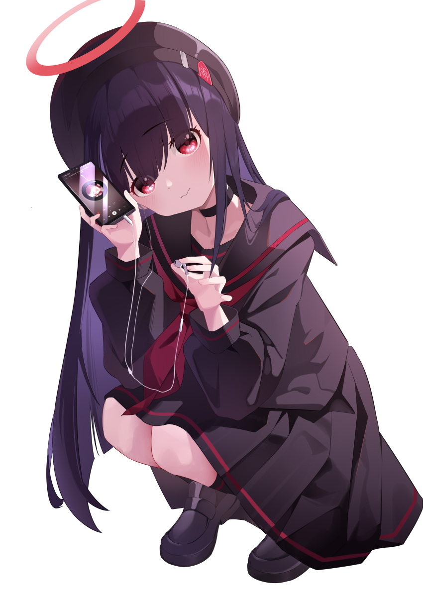 1girl, absurdres, black_hair, blue_archive, dowal, highres, justice_task_force_member_(blue_archive), long_hair