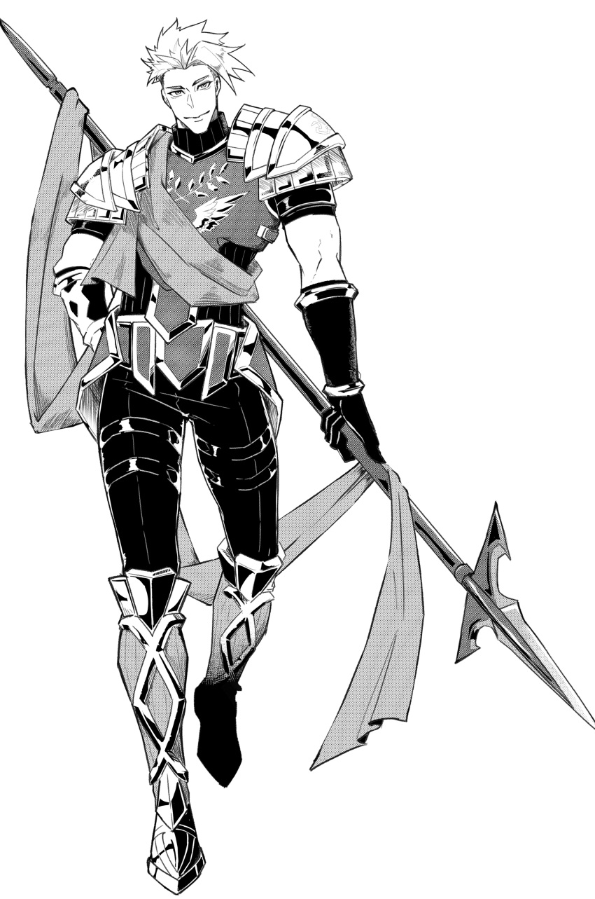 1boy, absurdres, achilles_(fate), armor, belt, black_pants, fate/apocrypha, fate_(series)
