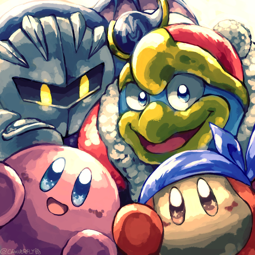 armor, bandana, bandana_waddle_dee, bat_wings, blue_bandana, blue_eyes, crowerfly, highres