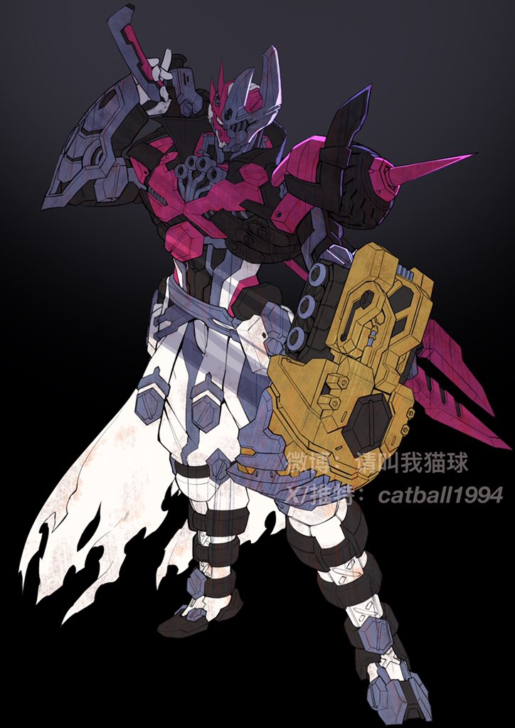 1boy, armored_boots, asymmetrical_armor, bolt, boots, catball1994, fighting_stance, fire, gloves, glowing, glowing_eye, glowing_smoke, gutsshovel, helmet, holding, holding_sword, holding_weapon, kamen_rider, kamen_rider_gotchard_(series), male_focus, over_shoulder, pants, power_armor, shield, shoulder_spikes, smoke, spikes, sword, valvarad, valvarusher, weapon, weapon_over_shoulder, white_gloves, white_pants