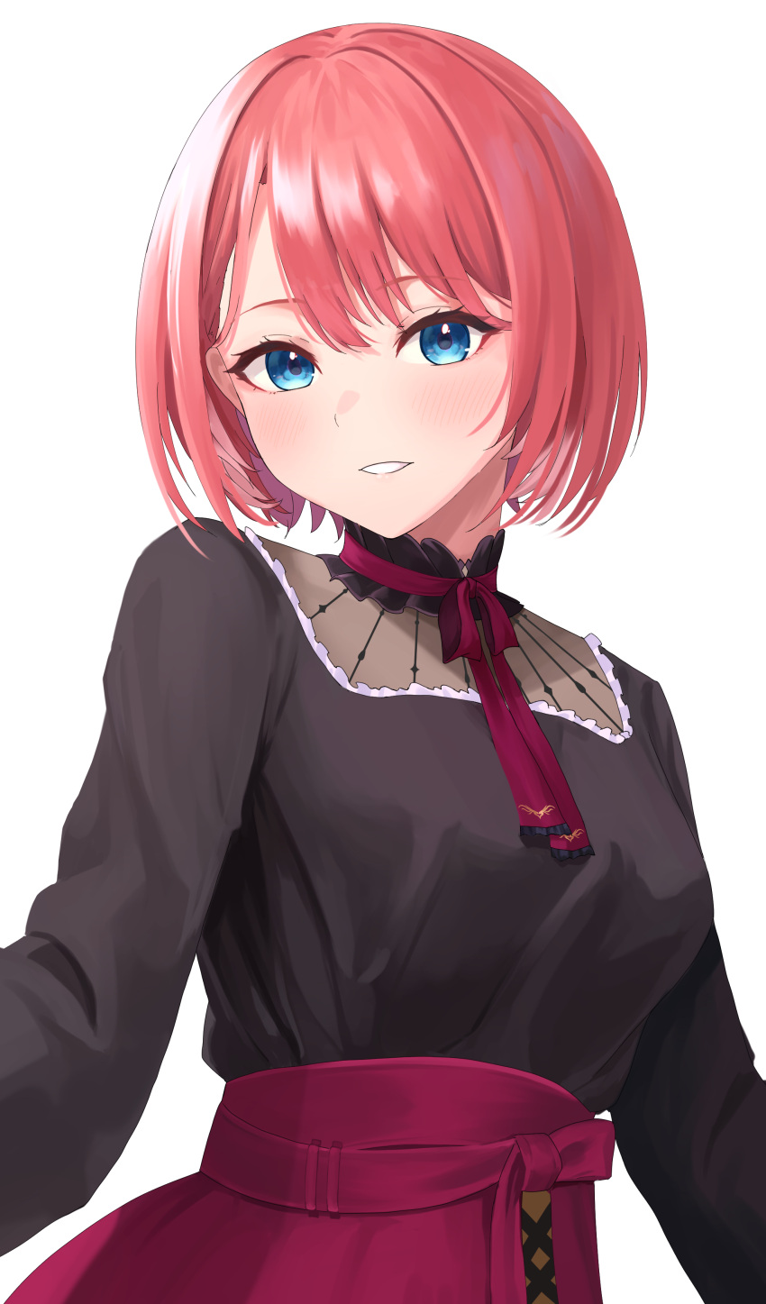 1girl, absurdres, blue_eyes, commentary, highres, hololive, kakinotane_e, light_blush