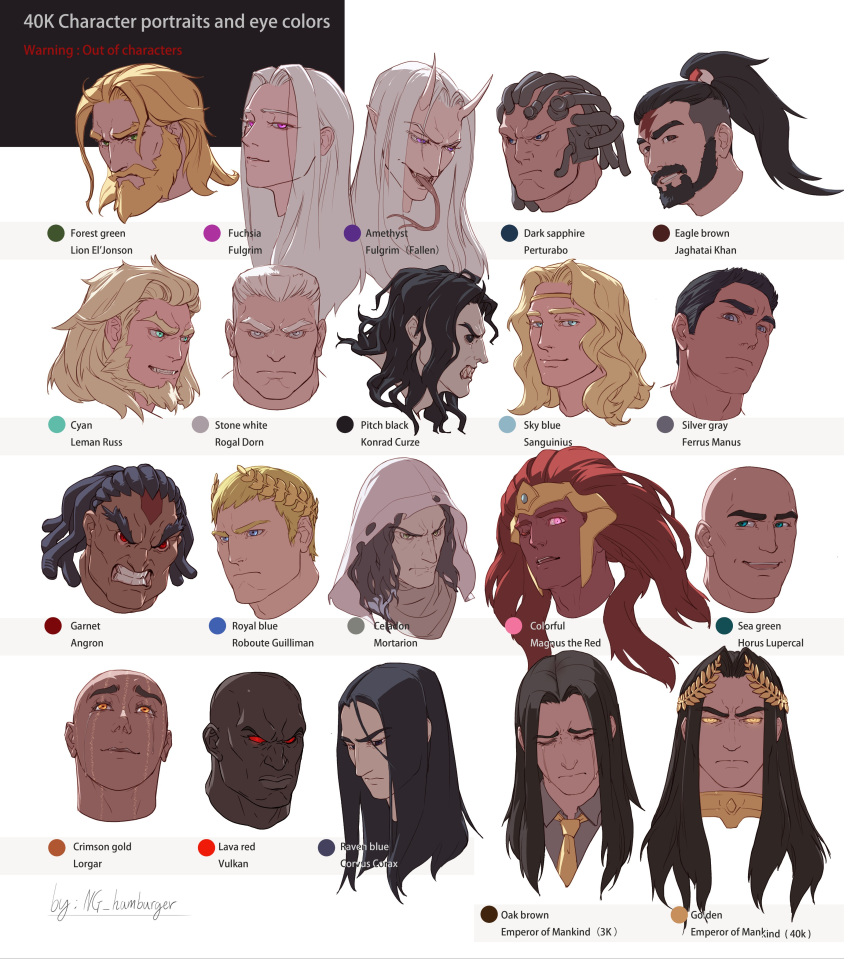 absurdres, angron, armor, artist_name, bald, beard, black_eyes, black_hair