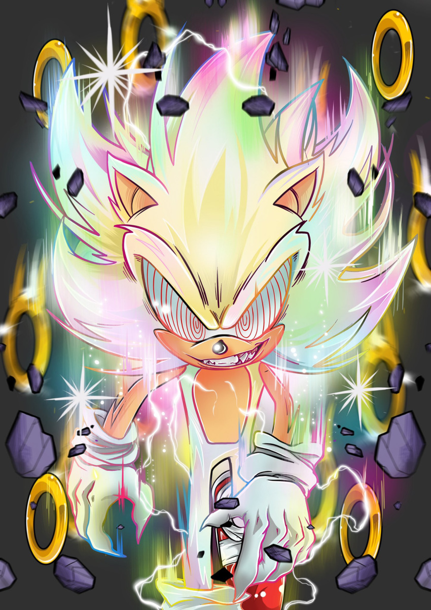 1boy, @_@, animal_ears, animal_nose, claws, commentary, deaddark_xxiii, debris