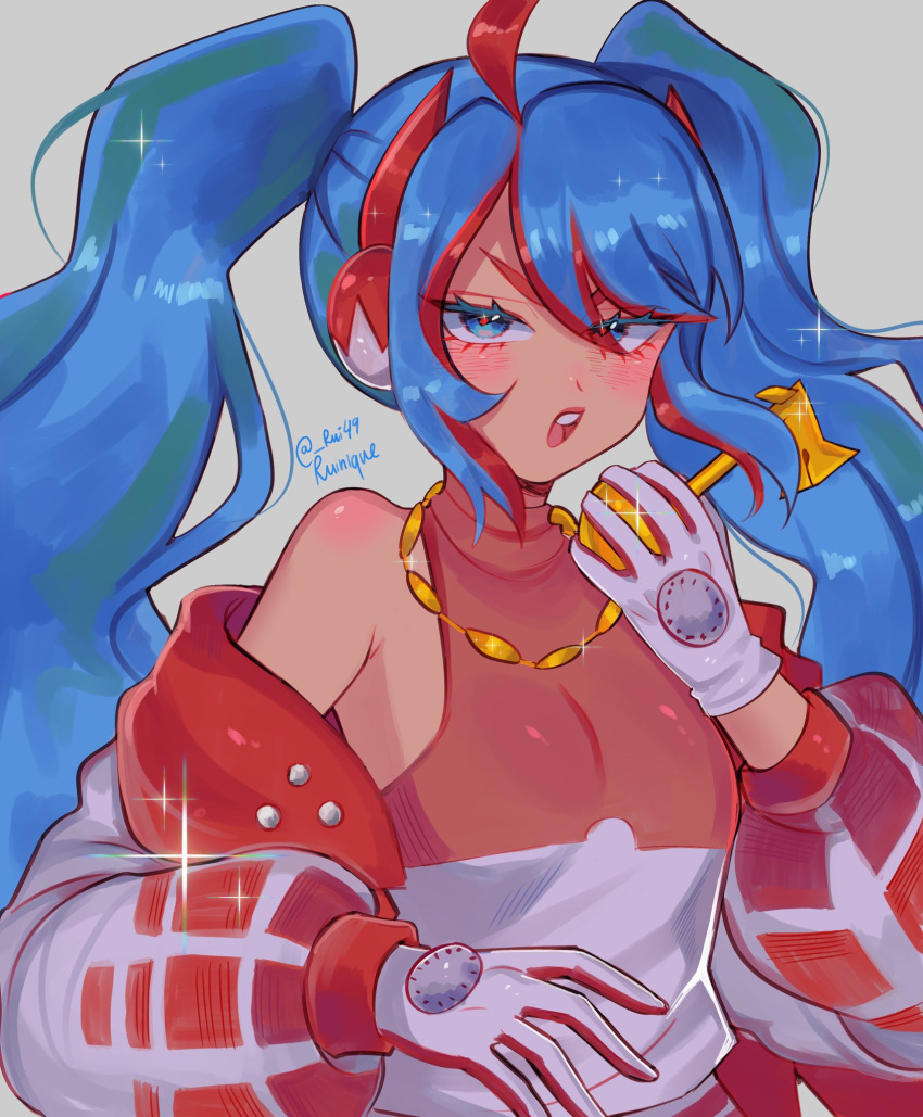 1girl, blue_eyes, blue_hair, fire_miku_(project_voltage), gloves, hatsune_miku, headphones, highres