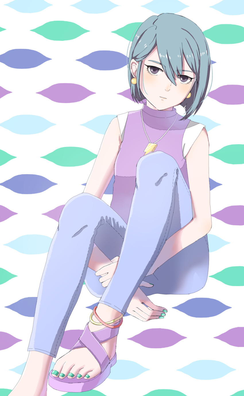 alternate_costume, aqua_hair, aqua_nails, beruka_(fire_emblem), facing_viewer, fire_emblem, fire_emblem_fates, hair_between_eyes