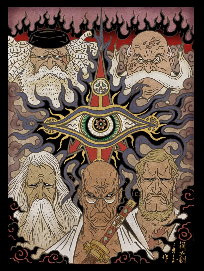 6+boys, beard, birthmark, blonde_hair, chien_chih_kang, disembodied_eye, ethanbaron_v._nusjuro, facial_hair