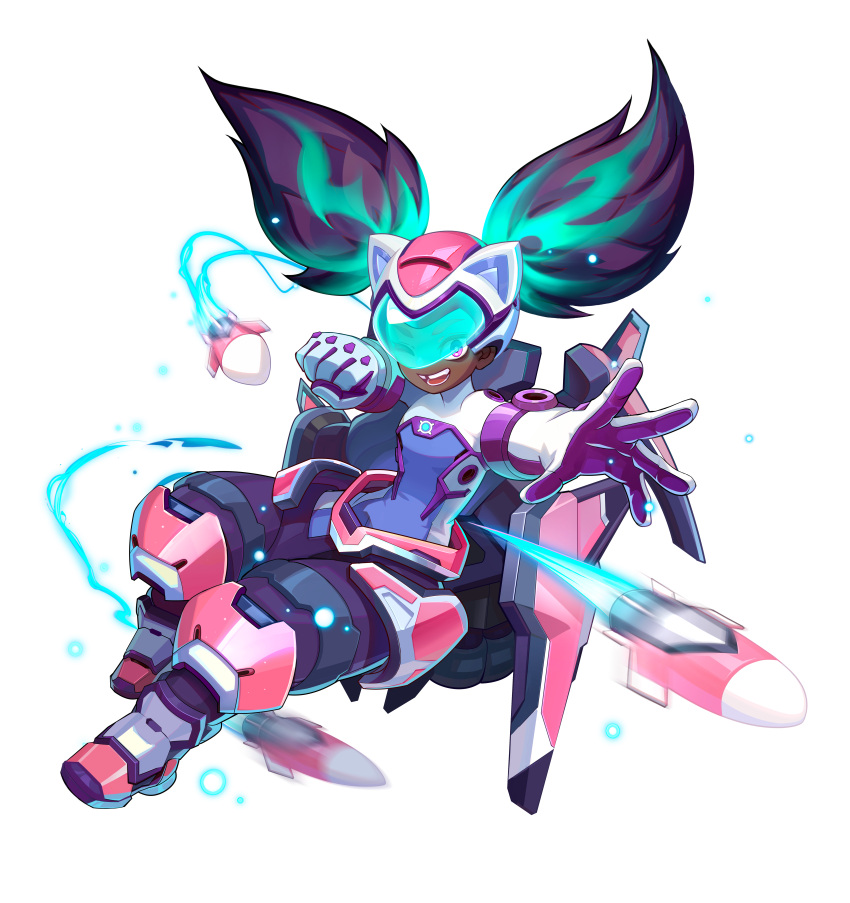 1girl, absurdres, artist_request, black_hair, cat_ear_helmet, child, dark-skinned_female, dark_skin