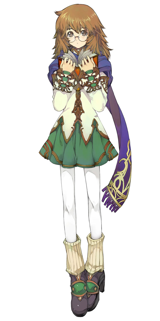 1girl, atelier_(series), book, brown_eyes, brown_hair, chloe_hartog, full_body, glasses