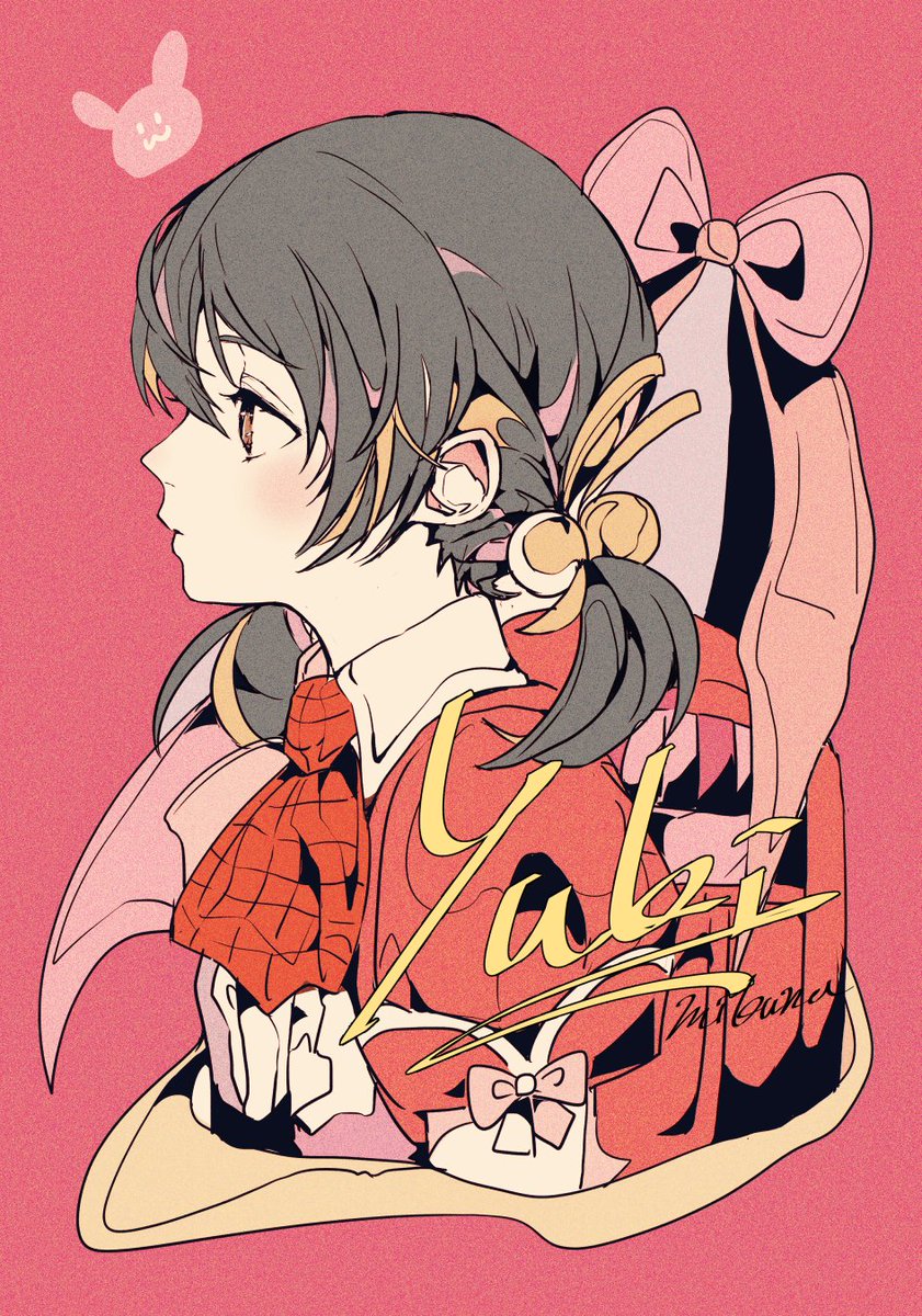 1girl, 3kuma, ascot, backpack, bag, black_hair, blouse, bow