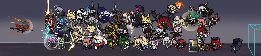1other, 5boys, 6+girls, absurdres, alternate_costume, ambiguous_gender, arknights, blemishine_(arknights)