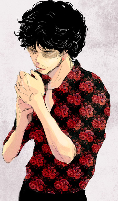 1boy, bad_id, cigarette, hanaki_guriko, male, solo, sunglasses, urara666, worst