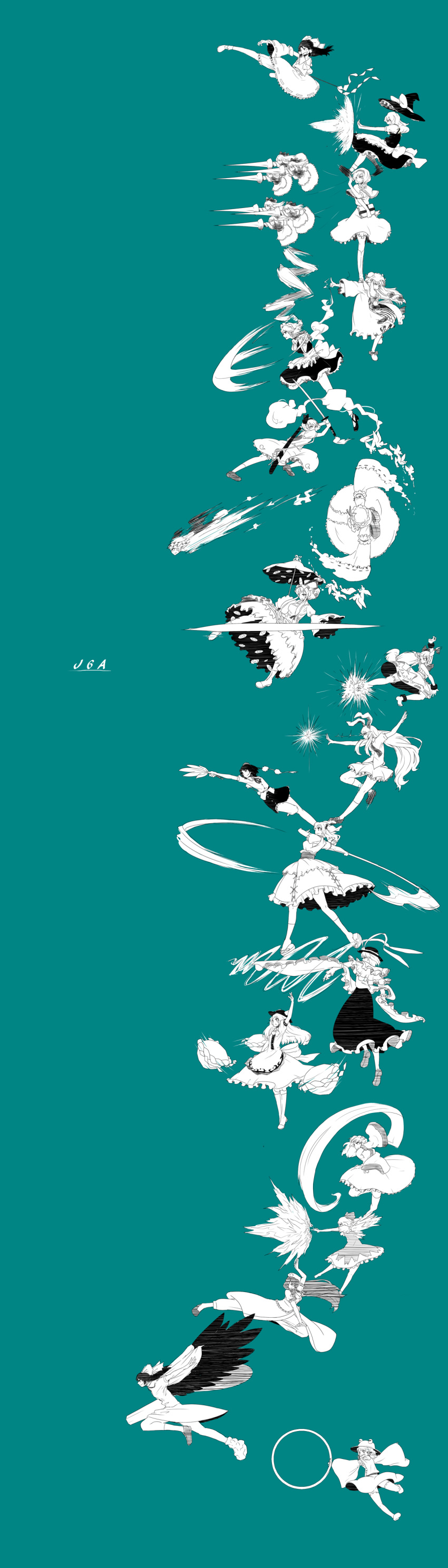 alice_margatroid, animal_ears, arm_cannon, book, bow, braid, bunny_ears, butterfly