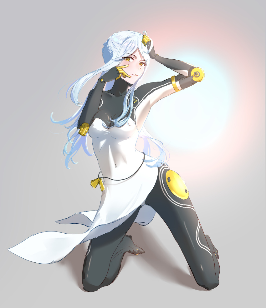 1girl, absurdres, bodysuit, dress, grey_hair, haicma:_starveil_(punishing:_gray_raven), haicma_(punishing:_gray_raven), highres