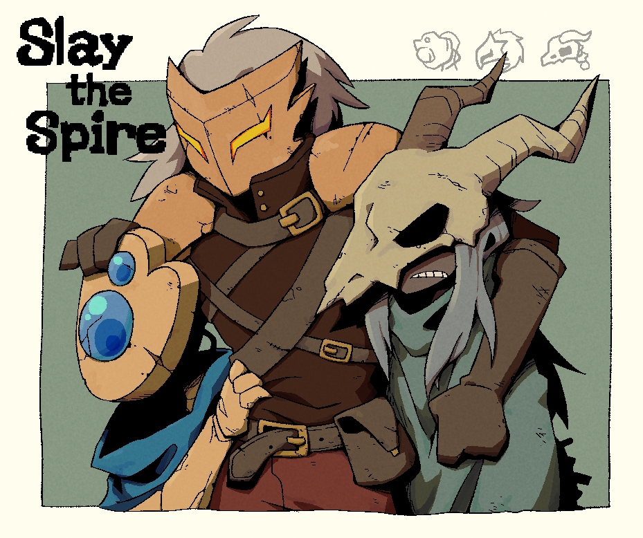1boy, 1girl, 1other, arm_over_shoulder, armor, belt, brown_gloves, clenched_teeth