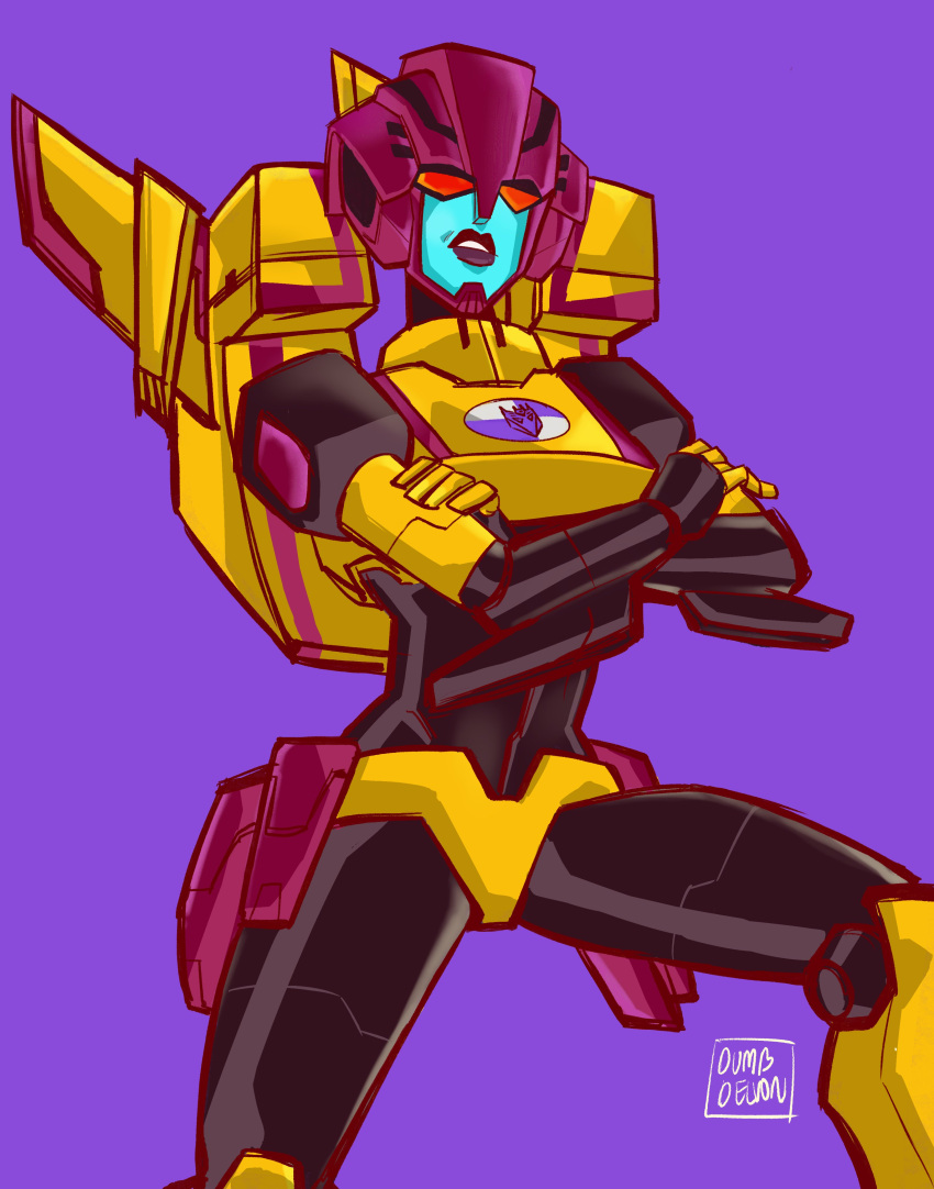 1girl, absurdres, annoyed, backpack, bag, crossed_arms, dragstrip, dumbdelvon