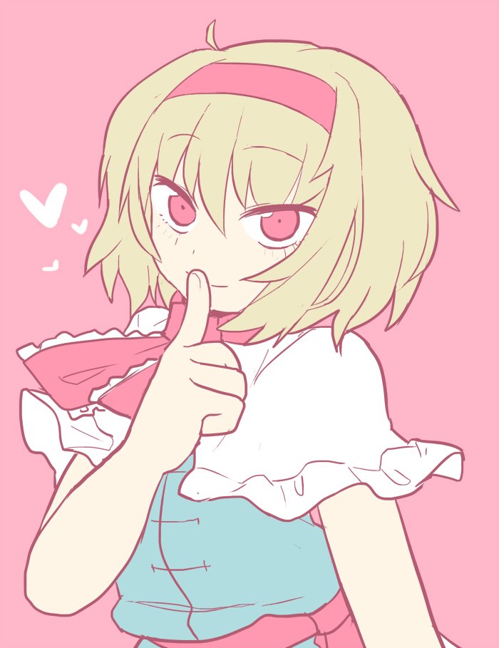 1girl, aaaa_(aaaa480), alice_margatroid, ascot, blonde_hair, blue_dress, capelet, closed_mouth
