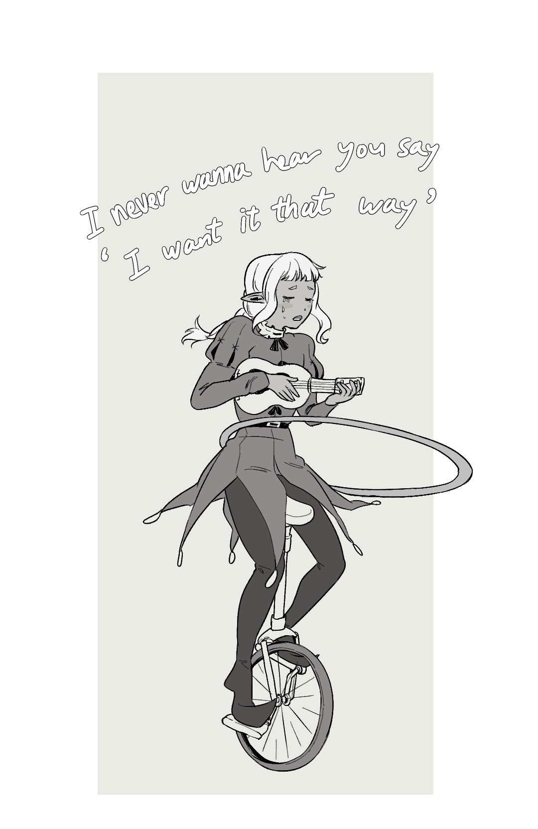 1boy, androgynous, balancing, belt, braid, braided_ponytail, closed_eyes, coin_(ornament)