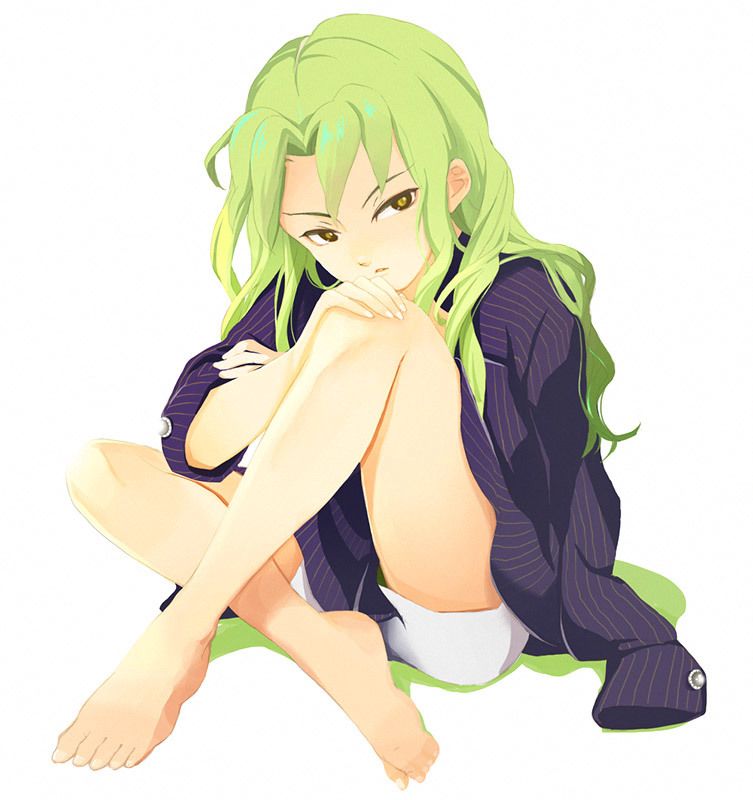 inazuma_eleven, legs, long_hair, male, midorikawa_ryuuji, pinstripe_pattern, trap, yaeko_kuroi, yellow_eyes