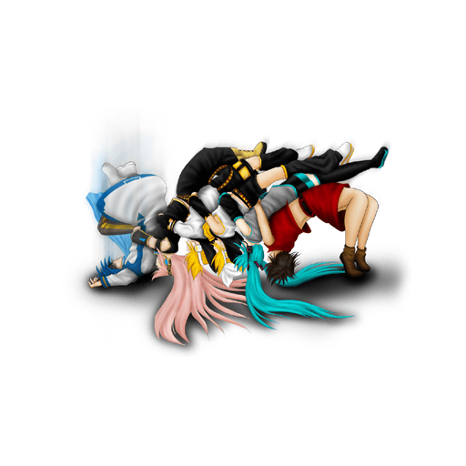 2boys, 4girls, artist_request, hatsune_miku, kagamine_len, kagamine_rin, kaito, long_hair