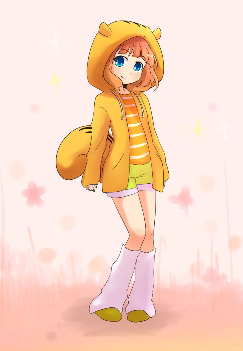 cat_hood, cathood, highres, hood, hoodie, idolmaster, leg_warmers, maiko_(yoshida308)