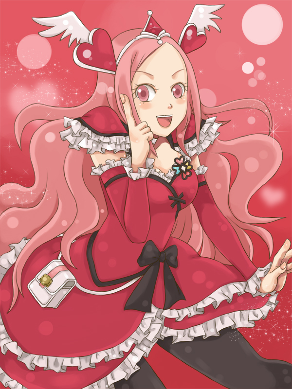 bad_id, choker, cord-yoshikazu, cure_passion, dress, error, fresh_precure!, futari_wa_precure