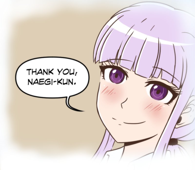 1girl, blunt_bangs, blush, closed_mouth, danganronpa_(series), danganronpa_3_(anime), english_text, kirigiri_kyoko