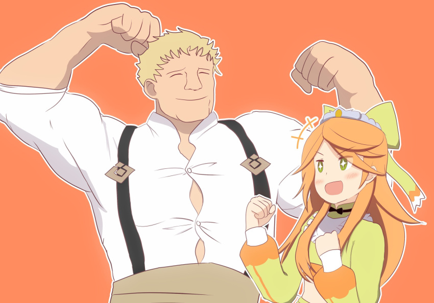 1boy, 1girl, blonde_hair, bow, etie_(fire_emblem), fire_emblem, fire_emblem:_three_houses, fire_emblem_engage