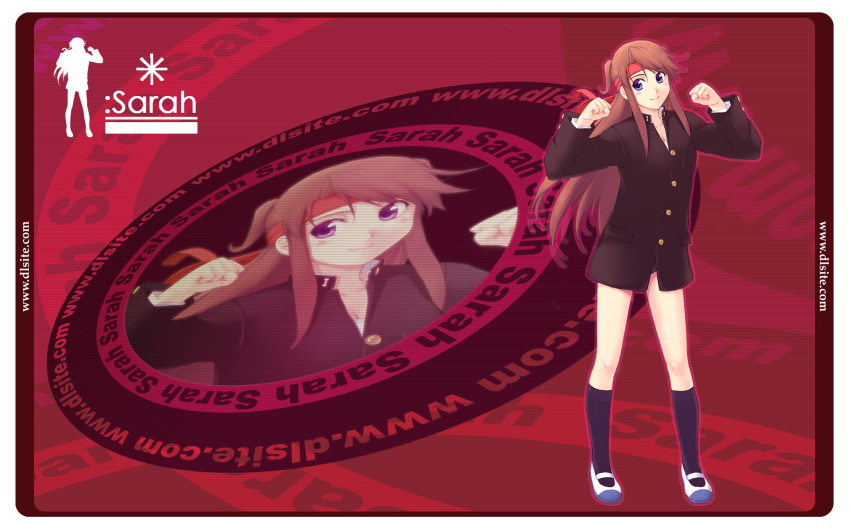 gakuran, headband, highres, original, sarah, sarah_(you_haruka), school_uniform, shoes