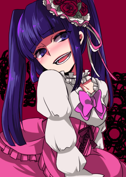 bow, furudo_erika, hair_ornament, purple_eyes, purple_hair, twintails, umineko_no_naku_koro_ni, violet_eyes