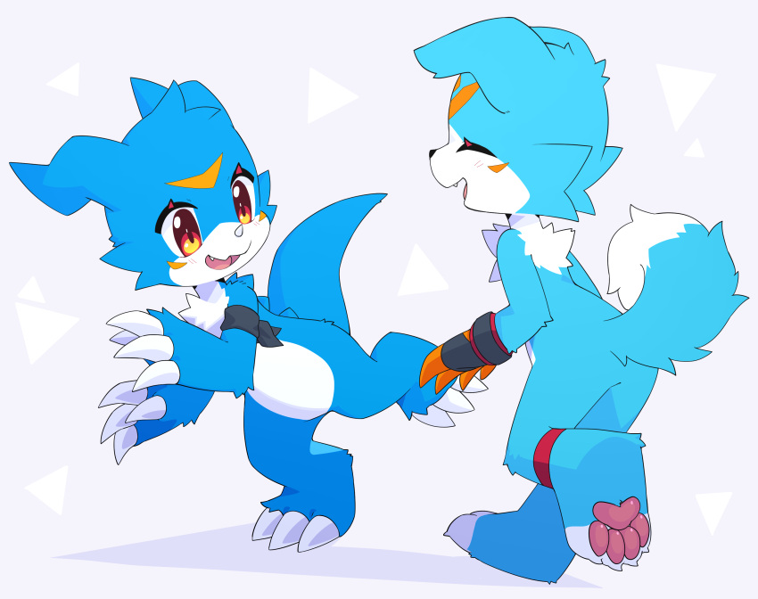 2others, :3, ^_^, absurdres, animal_ears, animal_feet, animal_hands, animal_nose