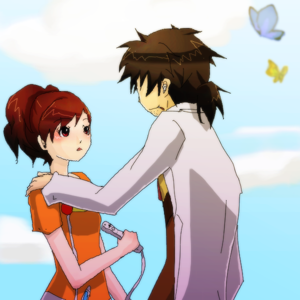 chou_shittou_caduceus, female_protagonist_(persona_3), gabriel_cunningham, persona, persona_3, philemon_(butterfly), trauma_team, wii