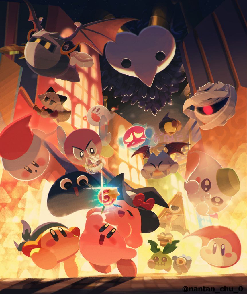 armor, bandana_waddle_dee, bat_wings, batty_(kirby), bronto_burt, broom, broom_hatter, chuchu_(kirby)