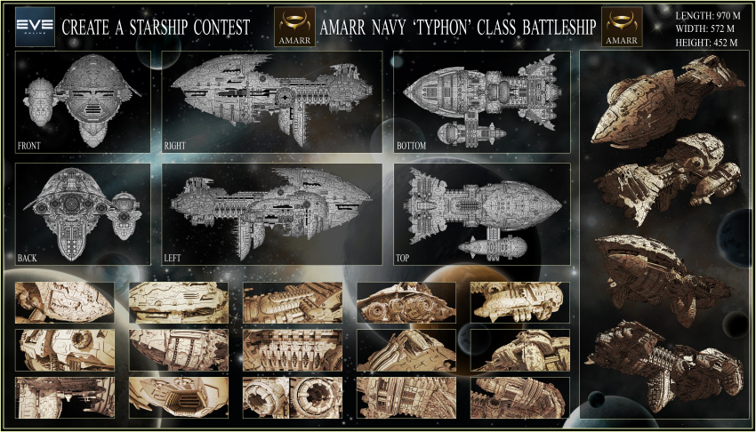 3d, absurdres, amarr_empire_(eve_online), battleship_(eve_online), border, commentary, concept_art, copyright_name