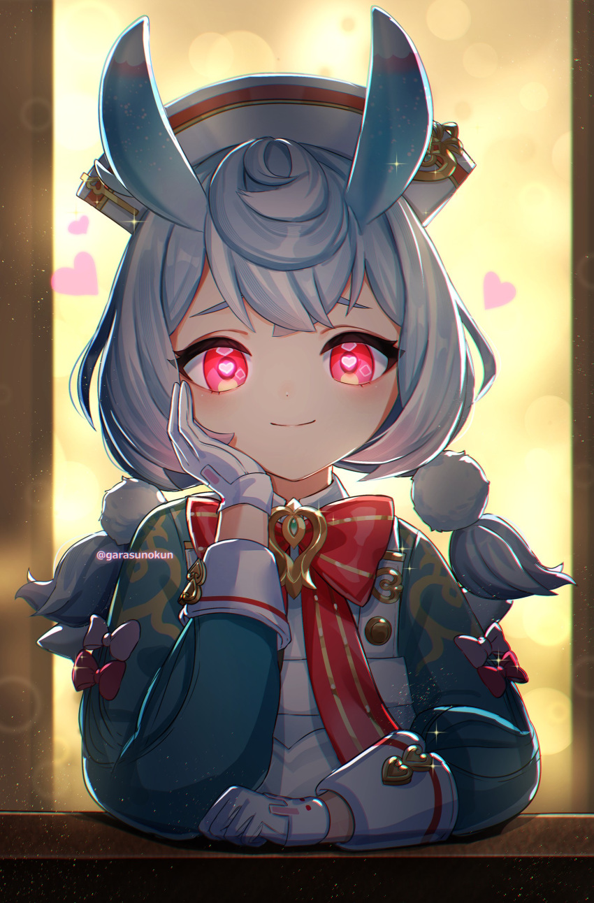 1girl, absurdres, animal_ears, blush, bow, closed_mouth, commentary, commentary_request