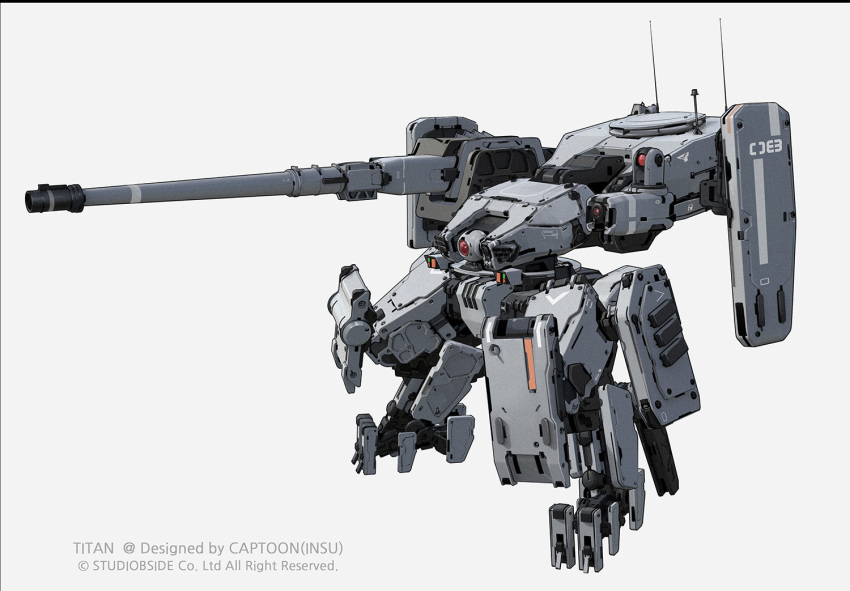2022, cannon, captoon, concept_art, english_commentary, hatch, machinery, mecha