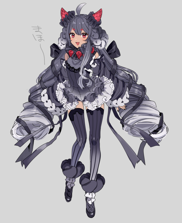 1girl, :d, ahoge, alcremie, black_nails, braid, commentary, dark-skinned_female