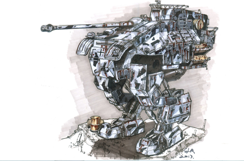 absurdres, alternate_universe, balkenkreuz, camouflage, cannon, chenlongque, concept_art, cross